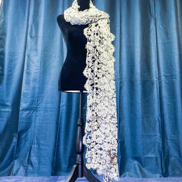 Vintage Lace Slip Dress Farah Talib Aziz Tunic Saree Traditional Indian Unique - Picture 2 of 15